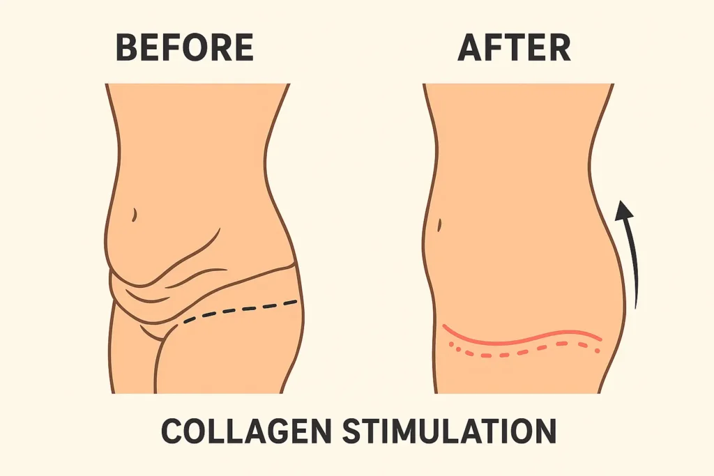 Before and after results for sagging skin after weight loss injections Alcester