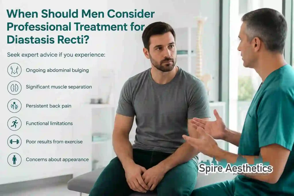 When Should Men Consider Professional Treatment for Diastasis Recti Alcester?